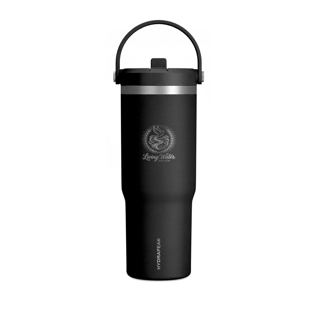 Living Water Nomad 32oz Insulated Tumbler – Leakproof Travel Bottle with Handle