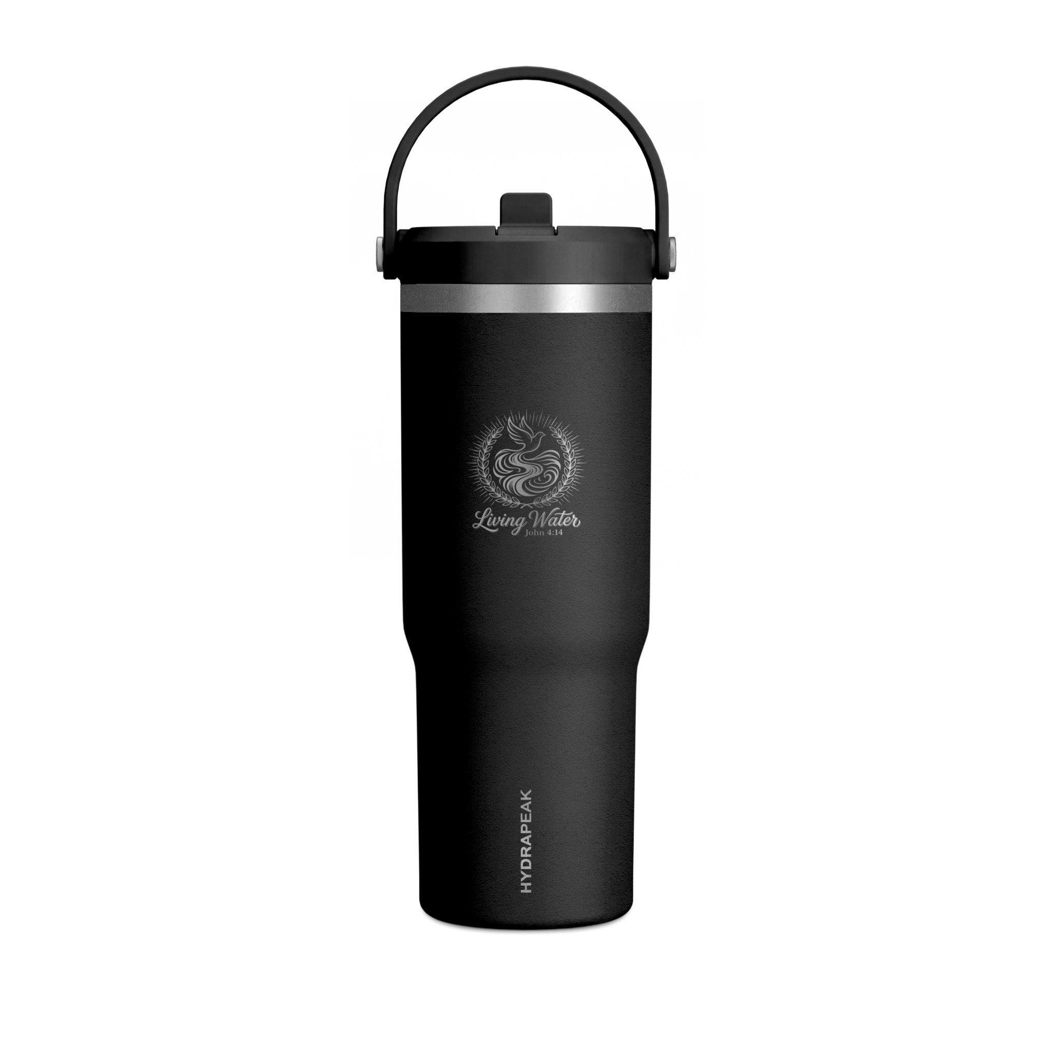 Living Water Nomad 32oz Insulated Tumbler – Leakproof Travel Bottle with Handle